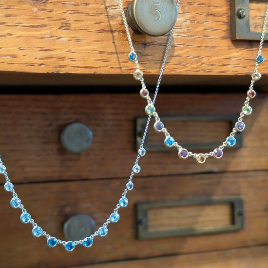 Multicolored Bezel Necklace