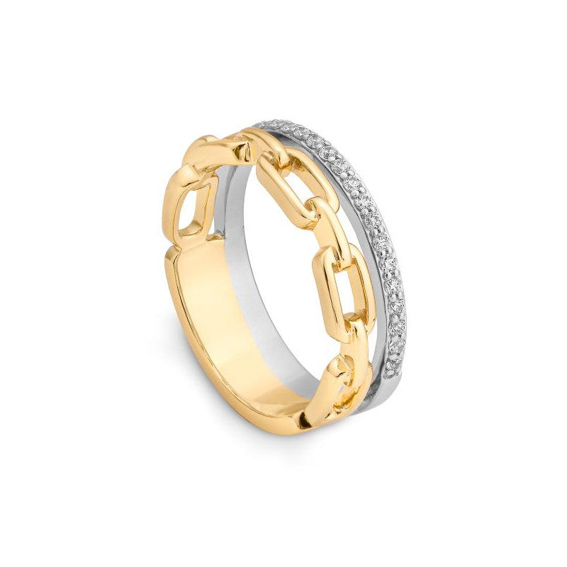 Diamond Chain Link Ring